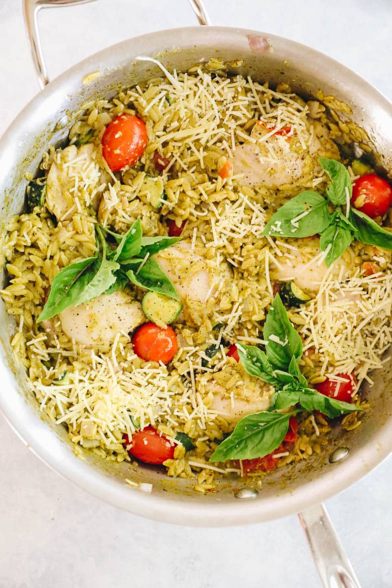 one pot pesto orzo